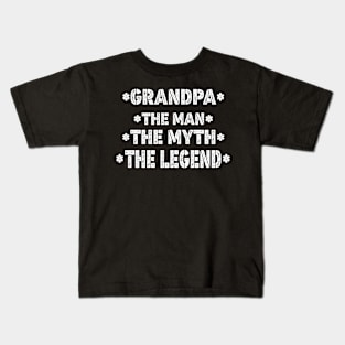 Mens GRANDPA THE MAN THE MYTH THE LEGEND Father's Day Men Kids T-Shirt